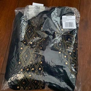 BRAND NEW JESSICA McClintock black kimono with gold
